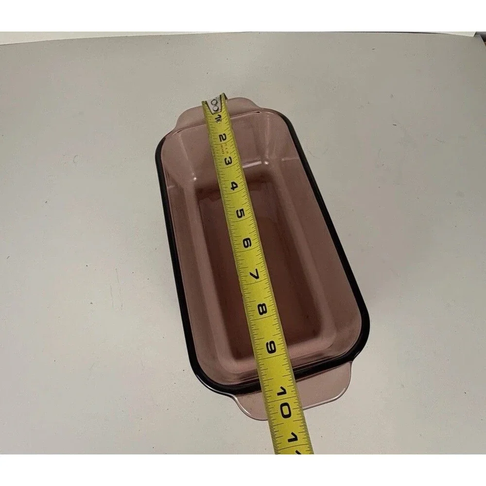 Vintage PYREX 213-R - Cranberry Purple - 1.5 Qt/ 1.5 L Rectangle Glass Loaf Pan